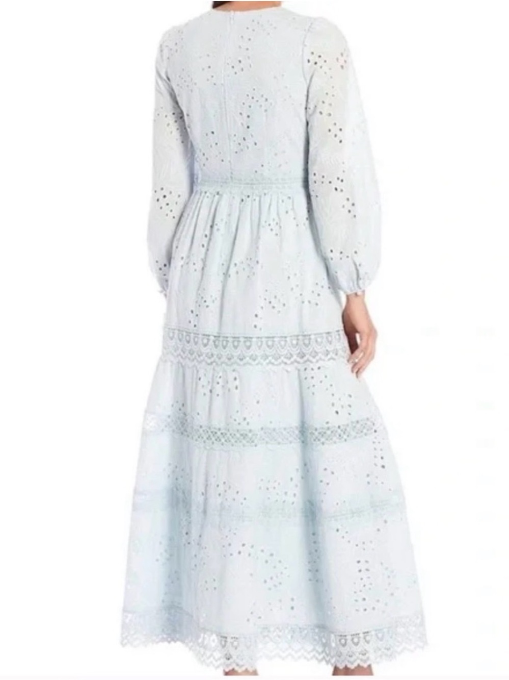 Antonio Melani x Born On Fifth The Primrose Eyelet Embroidered Maxi Dress Sz 4 - Picture 4 of 13